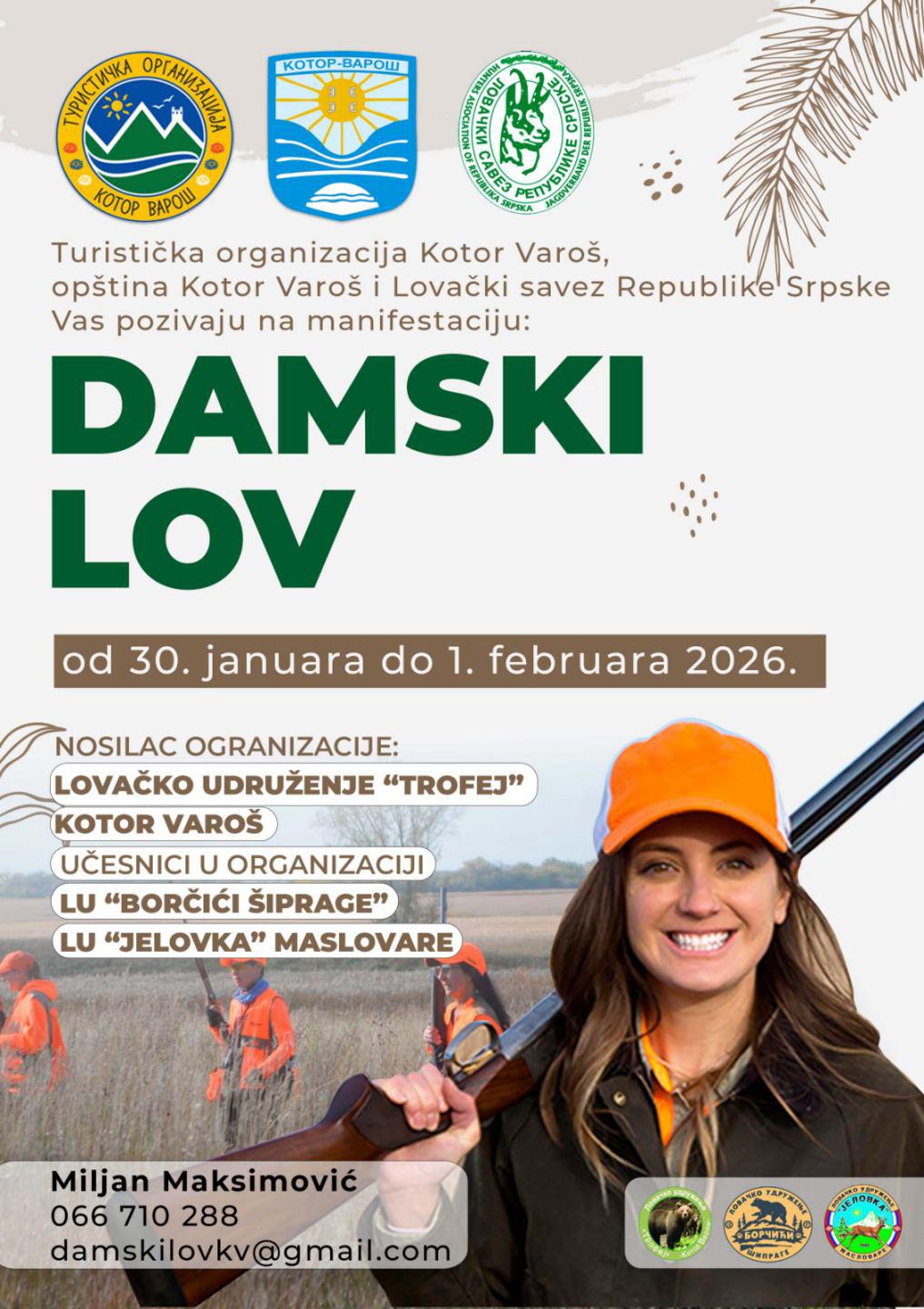 Дамски лов - Котор Варош 2026